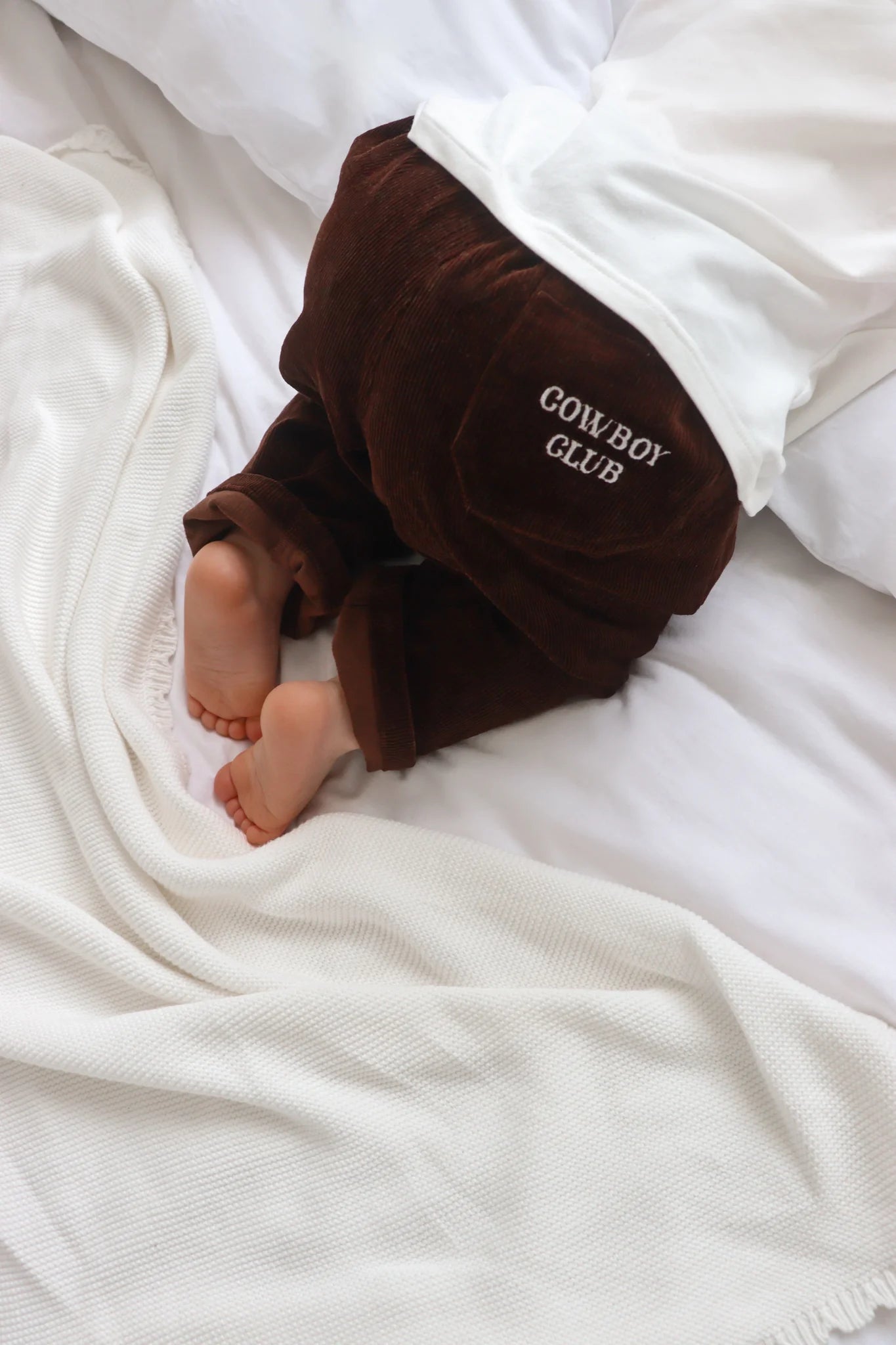 'Cowboy Club' Corduroy Pants - Brown