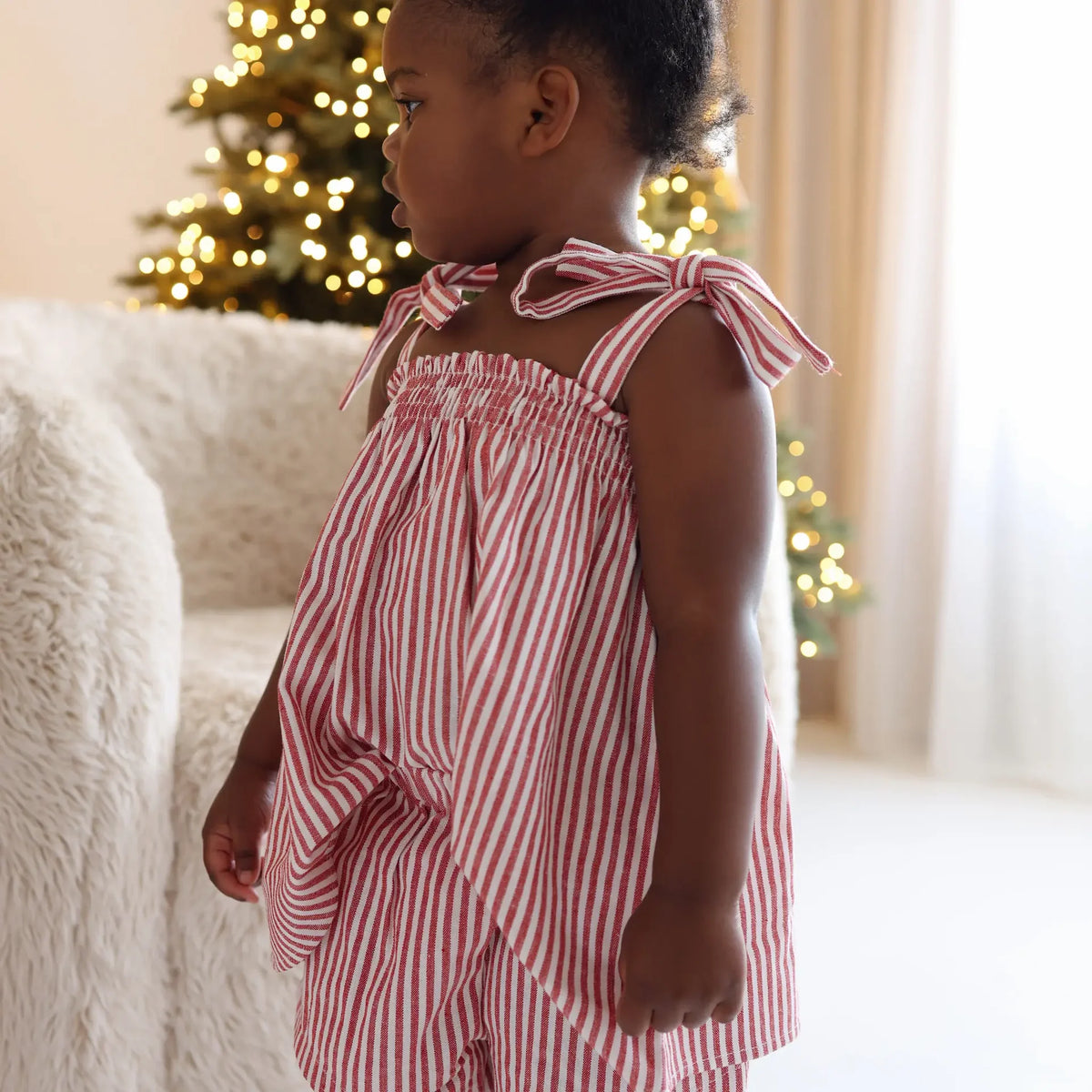 Candy Stripe Two-Piece Shorts Set
