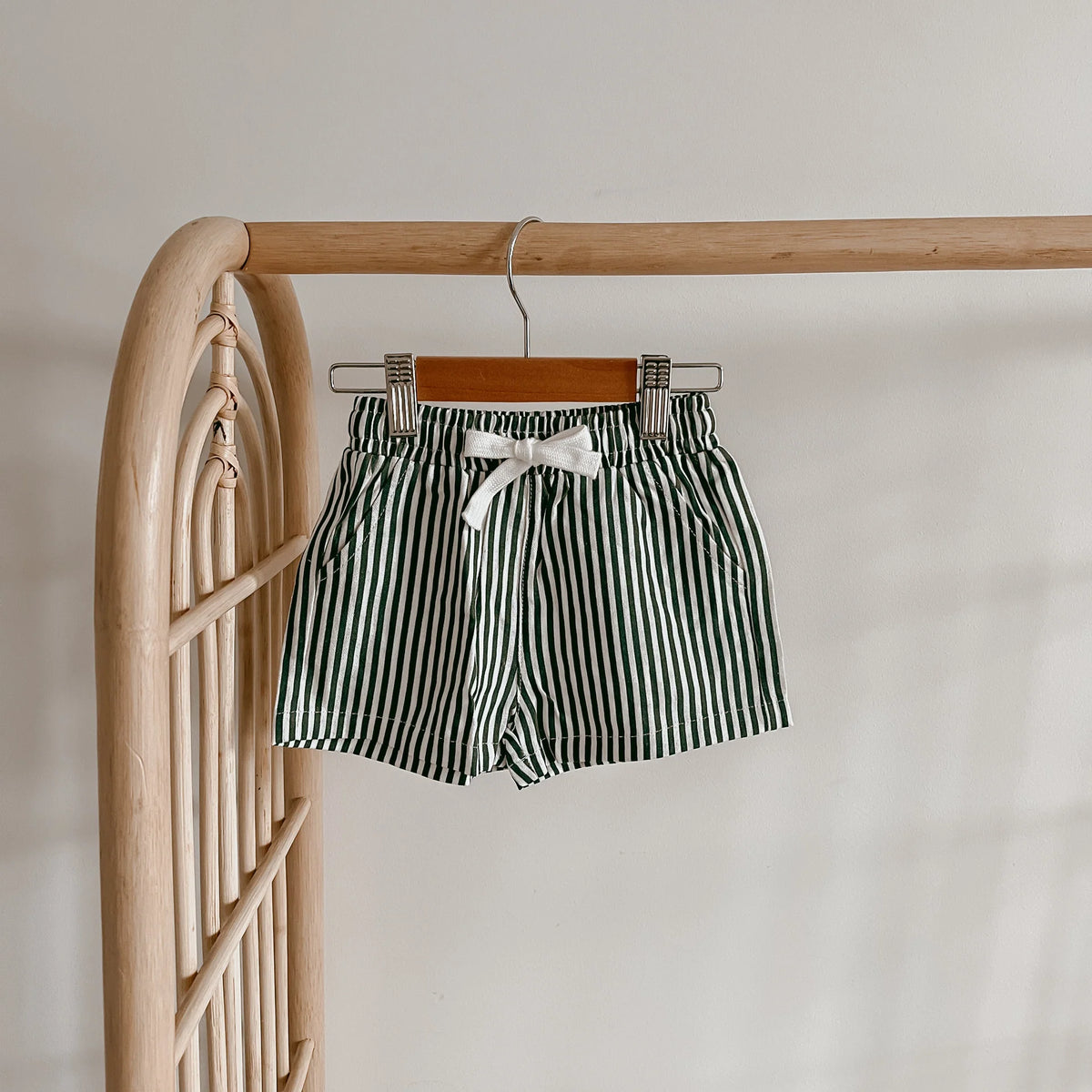 Kids Candy Stripe Shorts - Green
