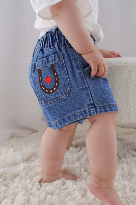 Horseshoe Denim Shorts