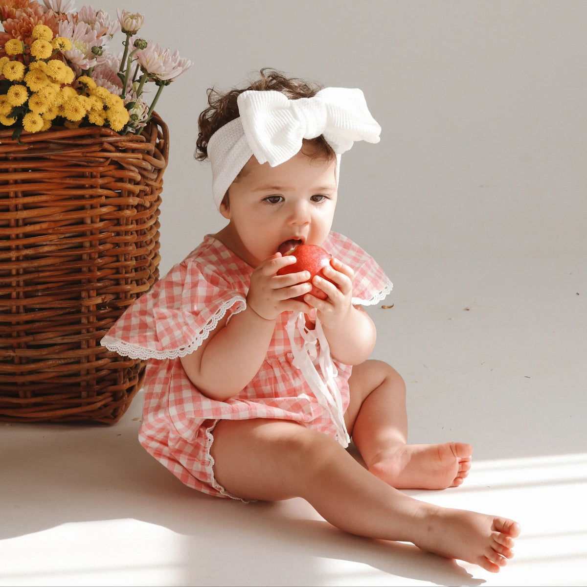 Dorothy Flutter Sleeve Romper - Pink Gingham