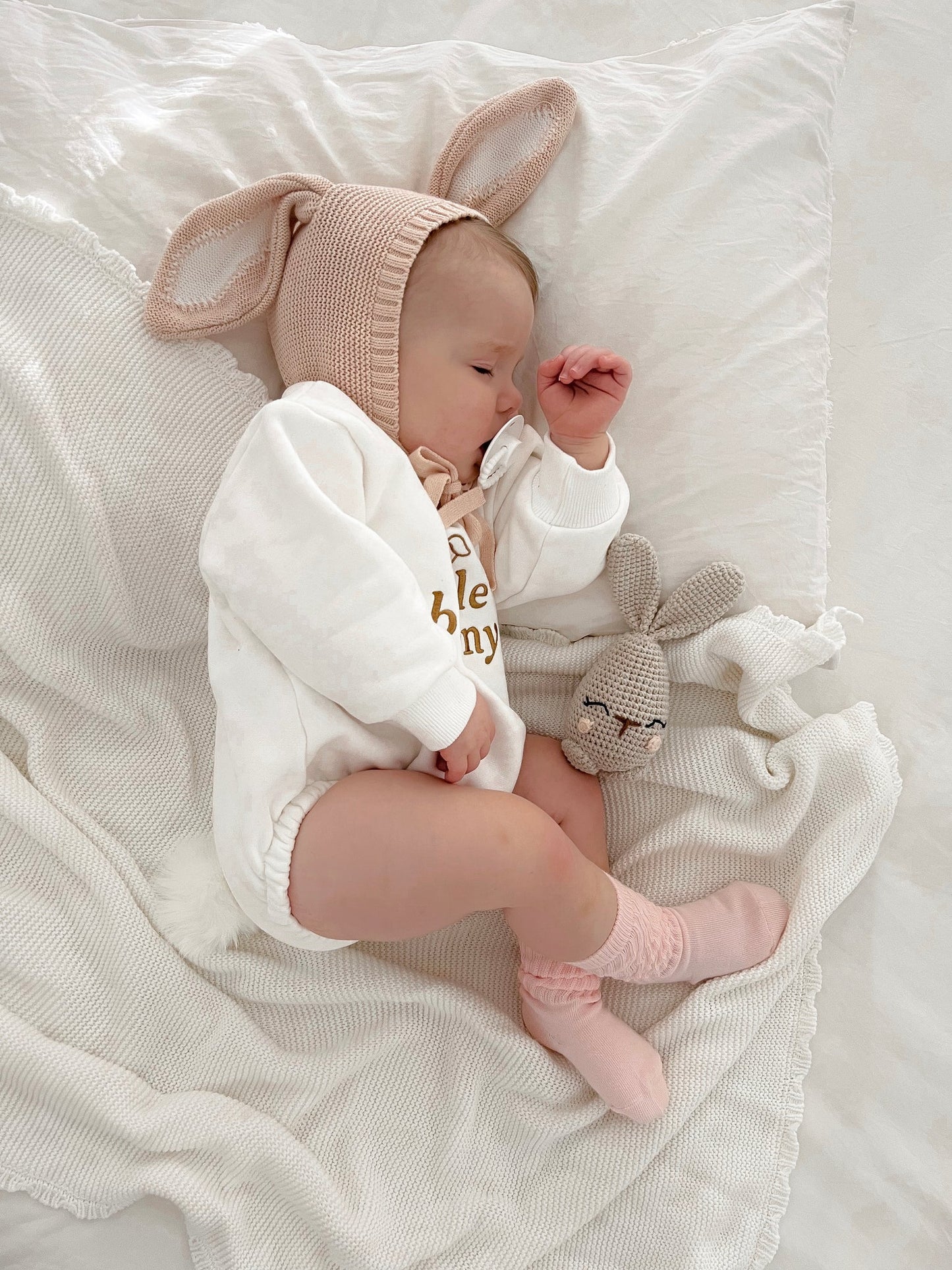 Flopsy Bunny Bonnet - Pink Lemonade