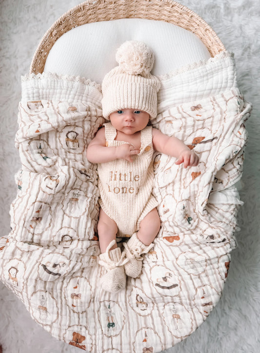 'Little Honey' Singlet Knit Romper - Honey