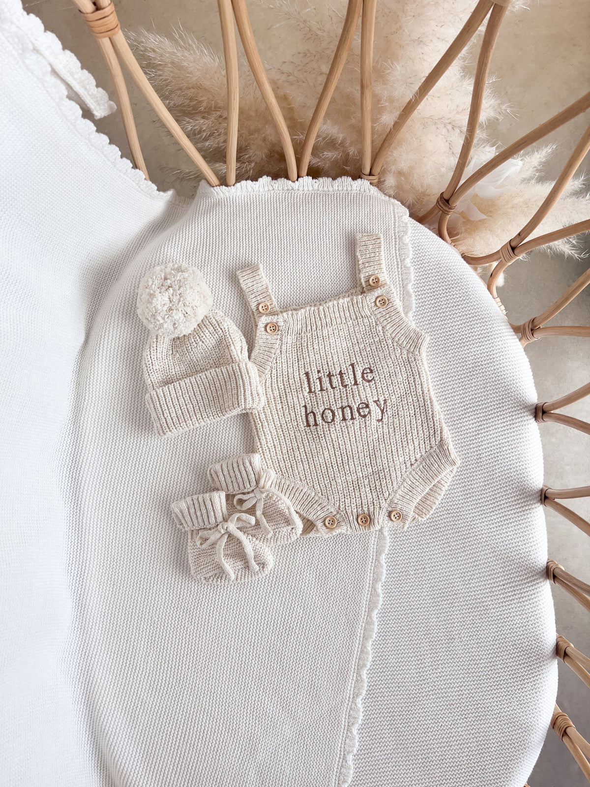 'Little Honey' Singlet Knit Romper - Honey