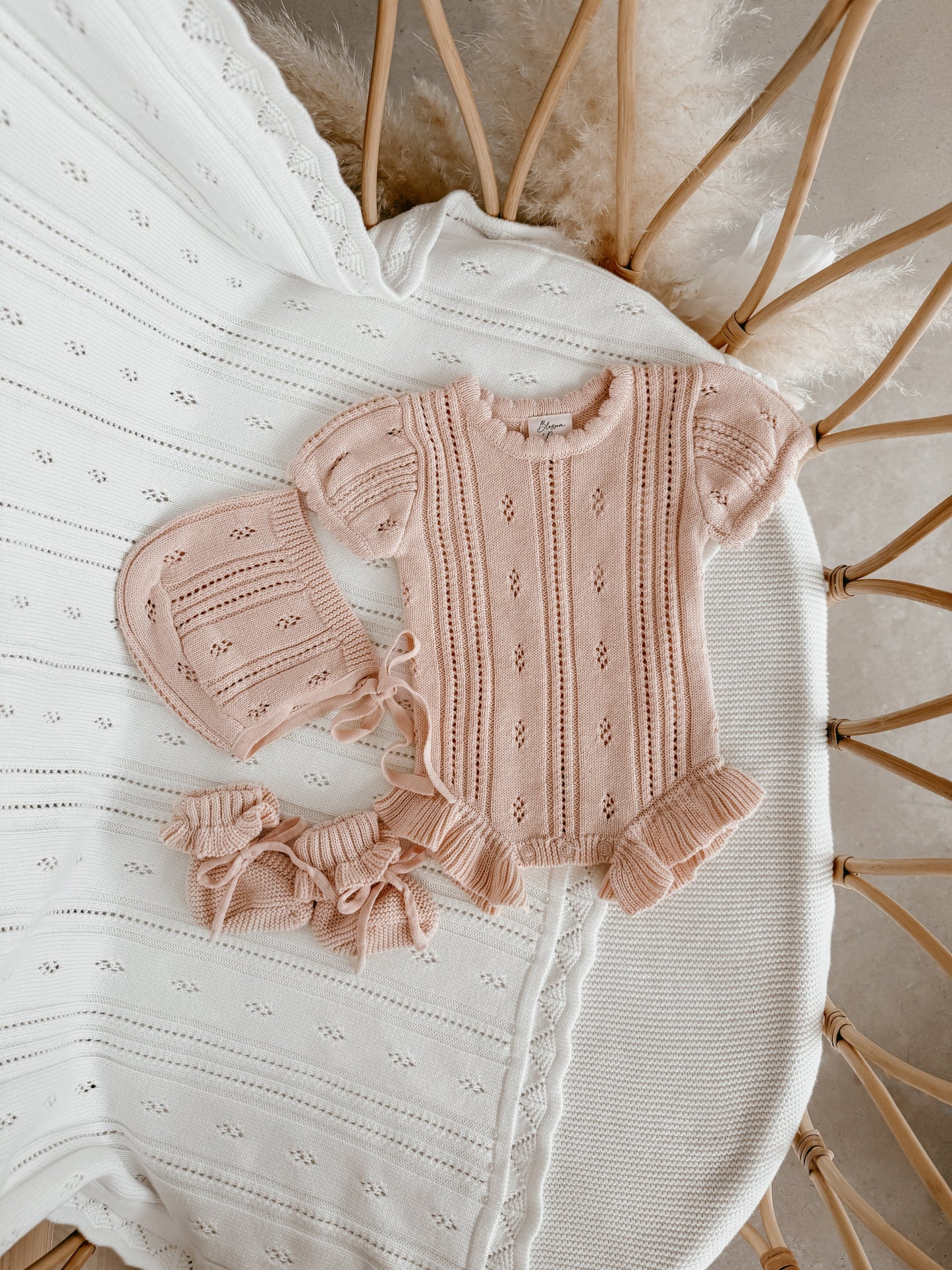 Margot Knit Romper - Pink Lemonade