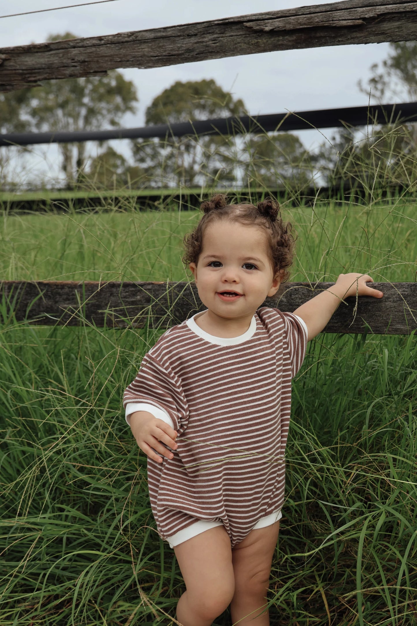 Terry Slouch Romper - Cocoa
