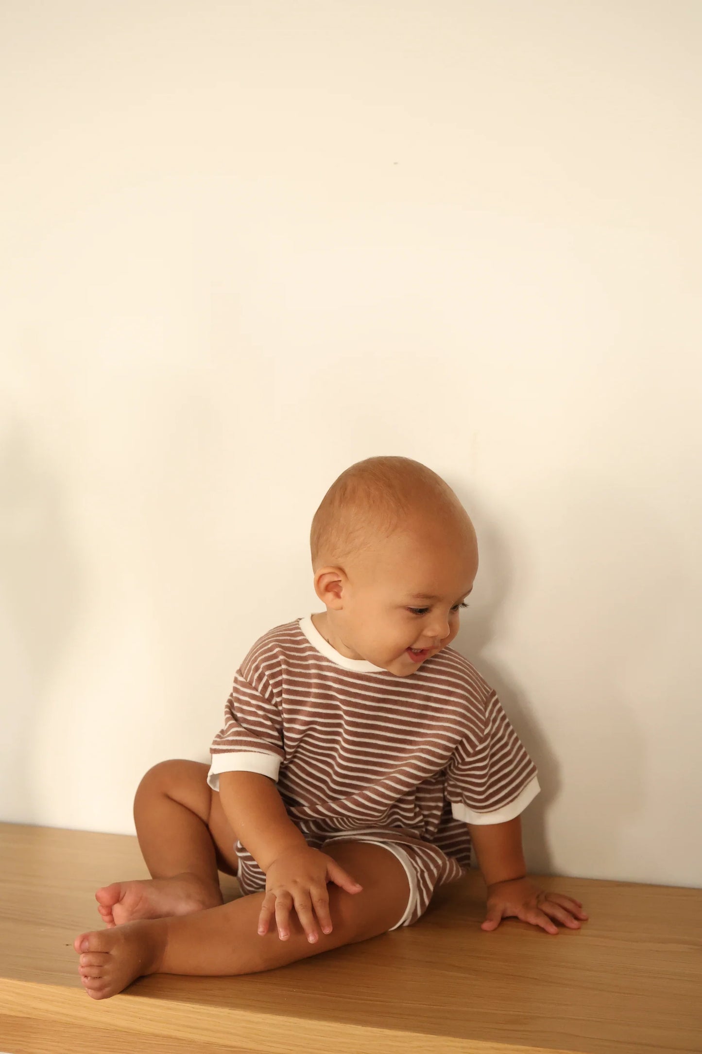 Terry Slouch Romper - Cocoa