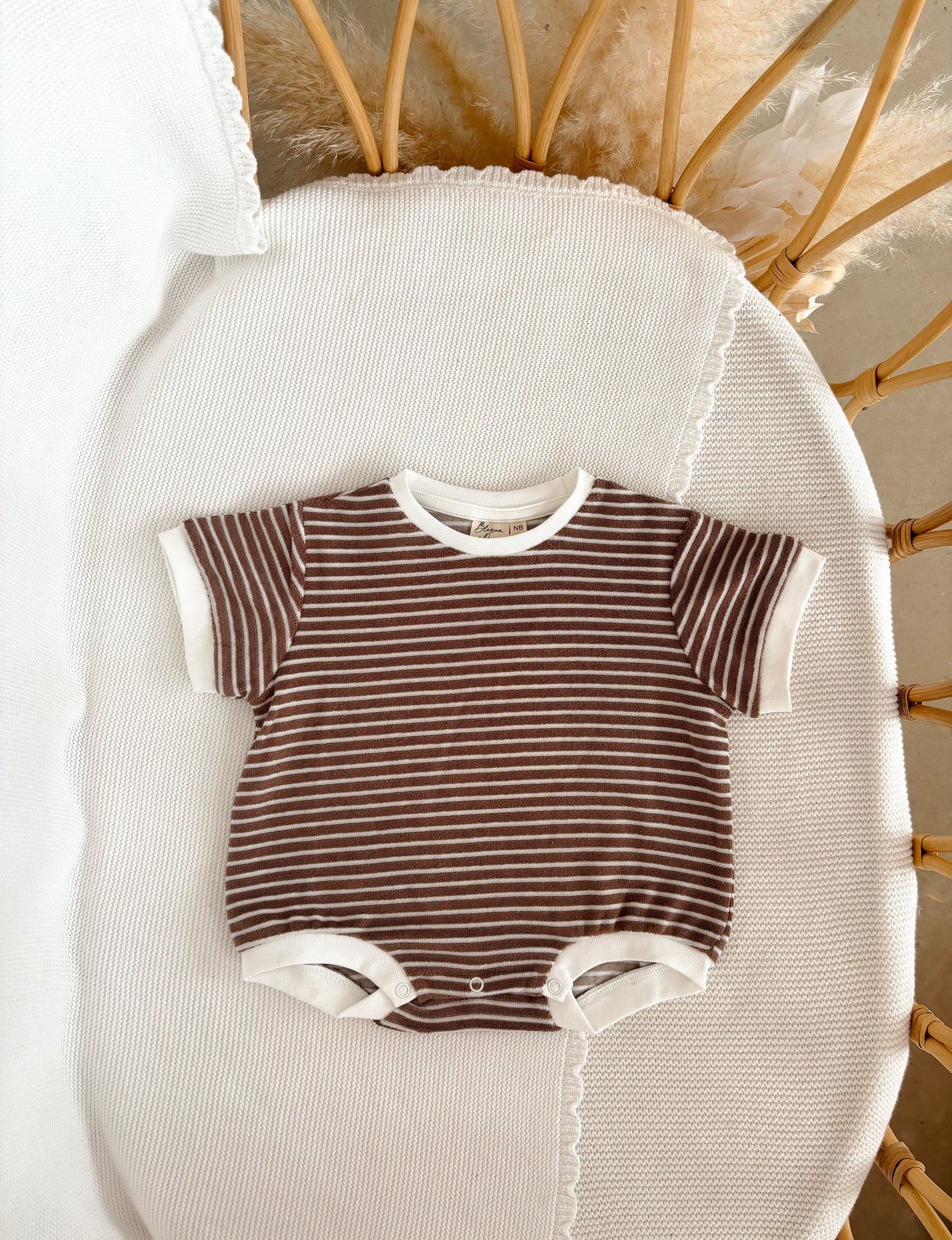 Terry Slouch Romper - Cocoa