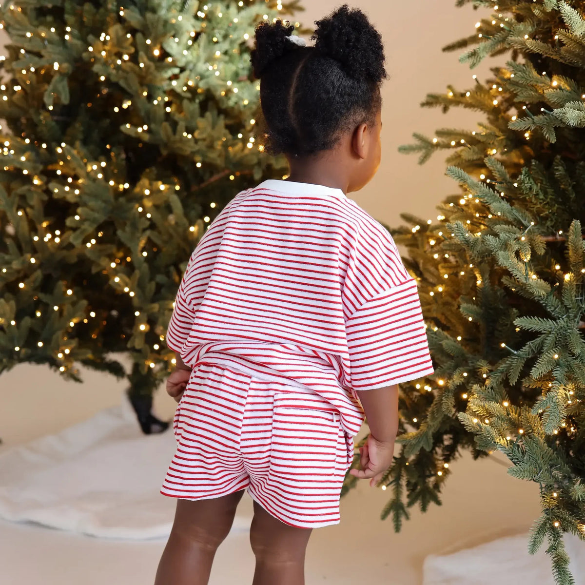 Kids Stripe Terry Set - Cherry