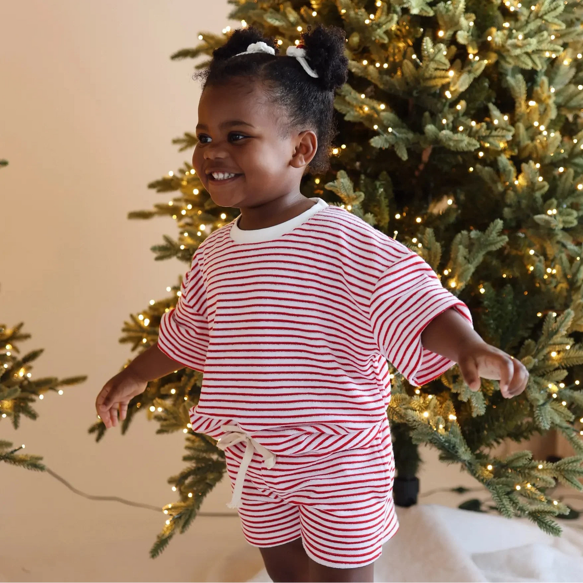 Kids Stripe Terry Set - Cherry