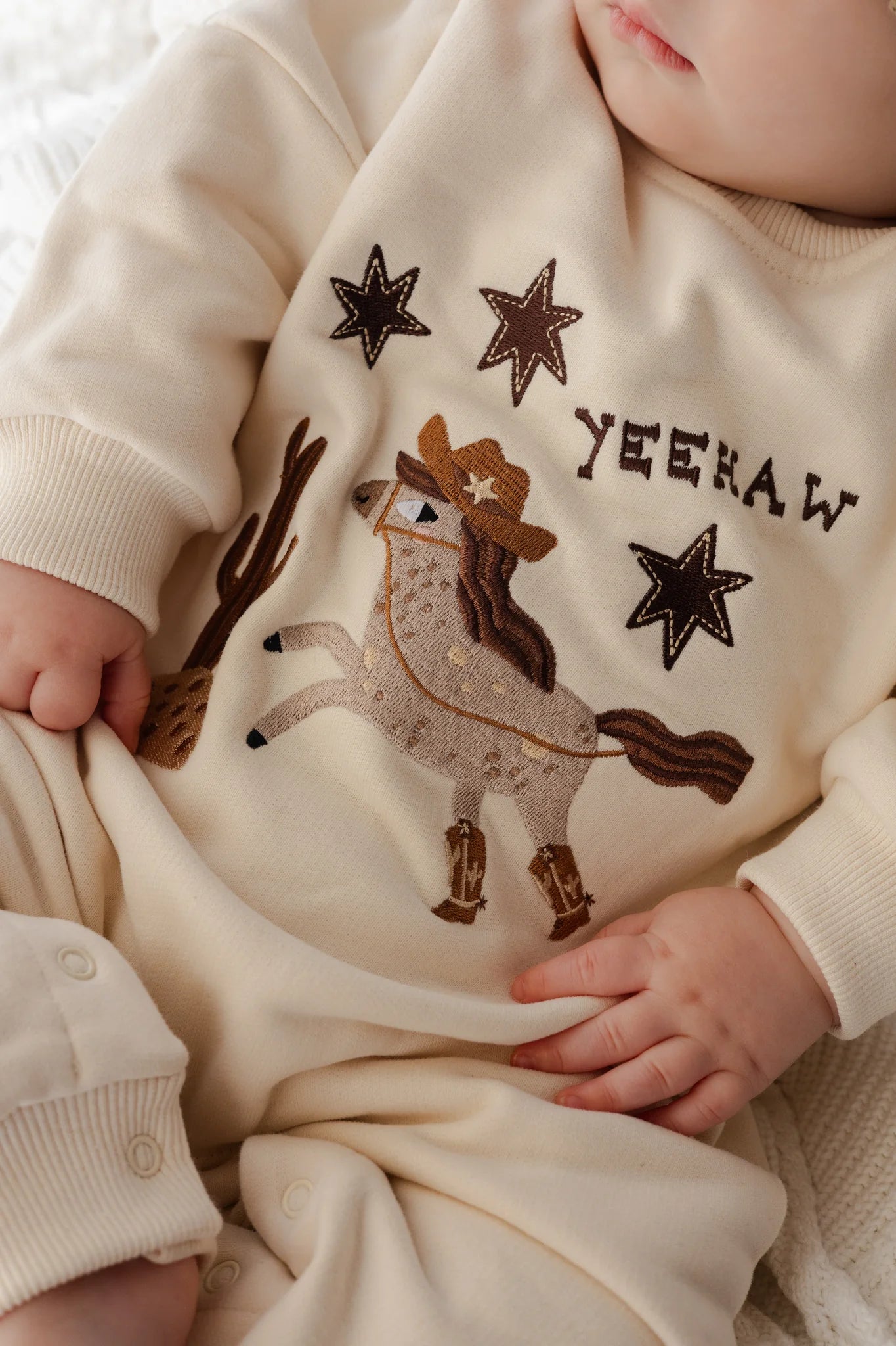 'Yeehaw' Lounge Suit - Sand