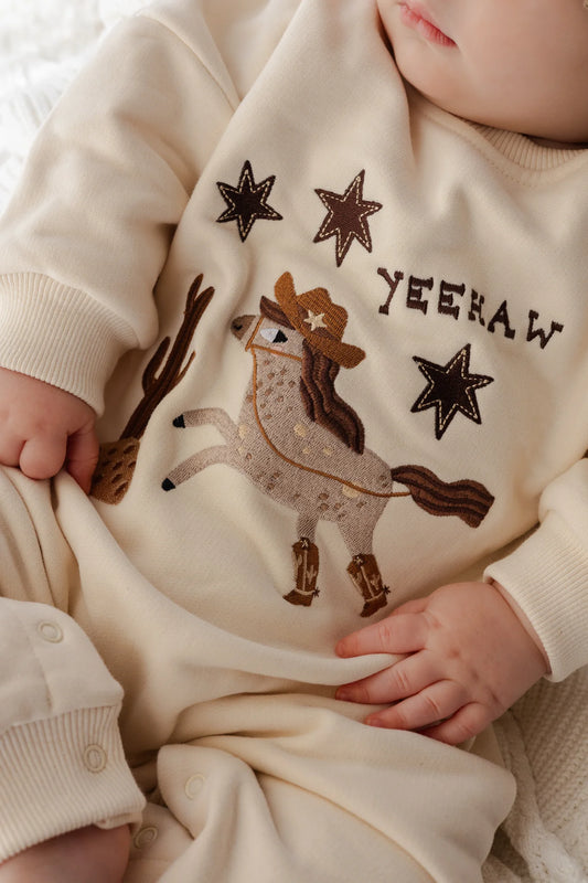 'Yeehaw' Lounge Suit - Sand
