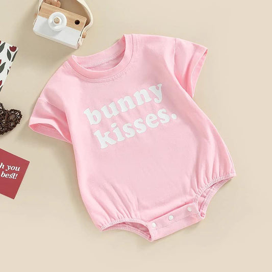 Bunny Kisses Onesie - Pink & Blue