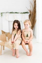 Sweet Child of Mine - Girls Linen Dress - Oak