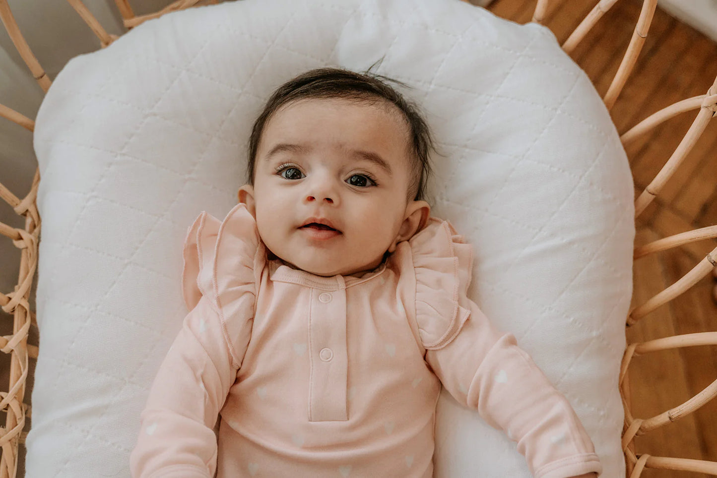 Sweet Child of Mine - Frilly Bodysuit - Pink Hearts