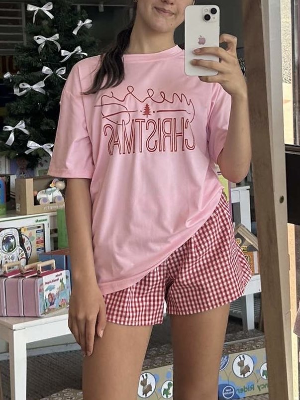 Merry Christmas tees - Pink