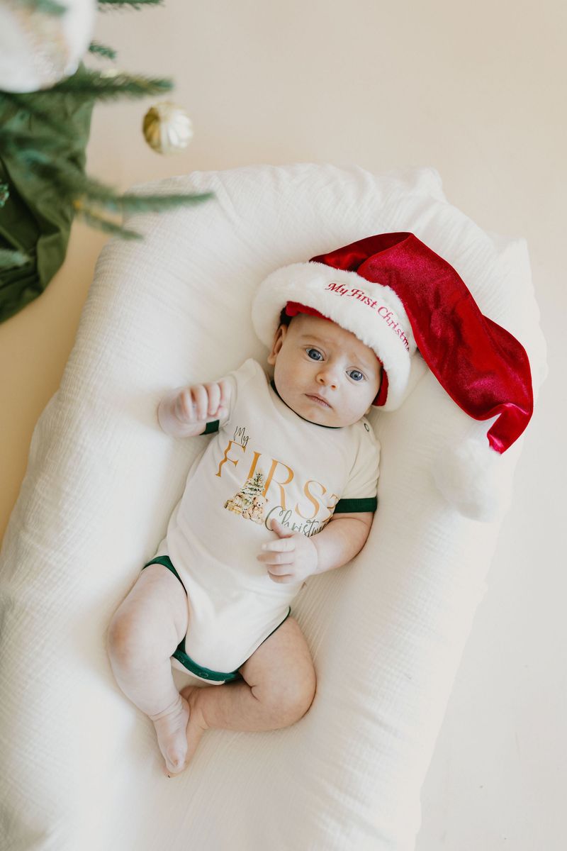 My First Christmas Teddy Bamboo Bodysuit