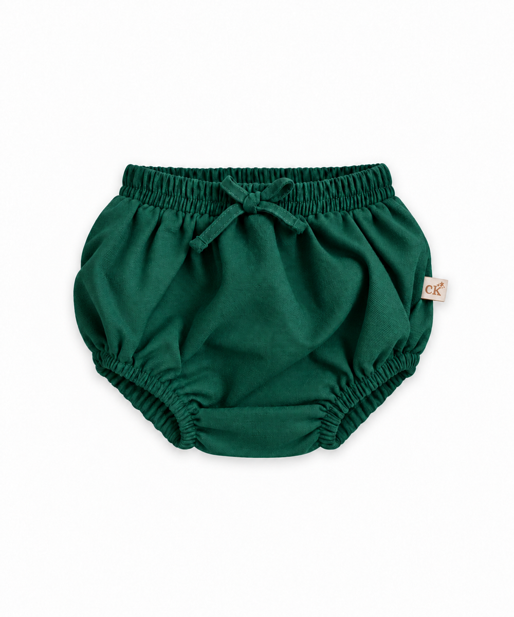 Pine Green Linen Bloomers
