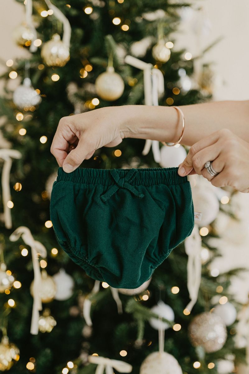 Pine Green Linen Bloomers