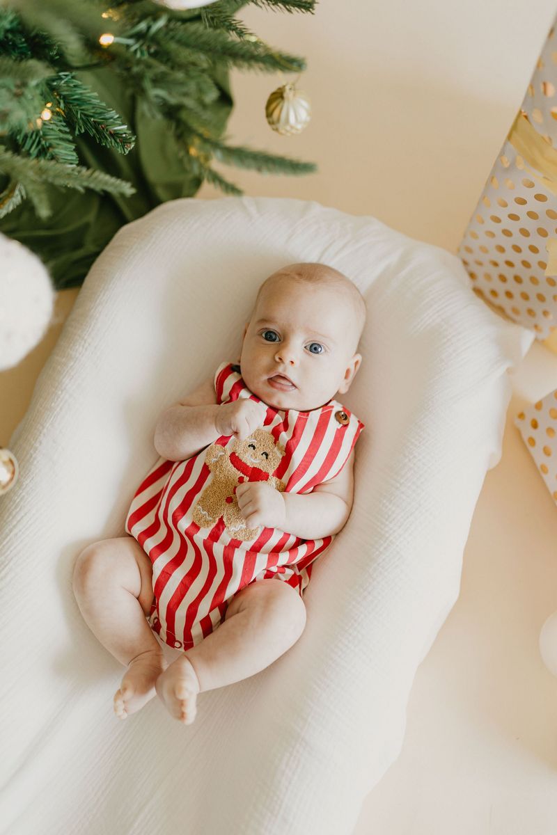 Gingerbread Stripe Romper