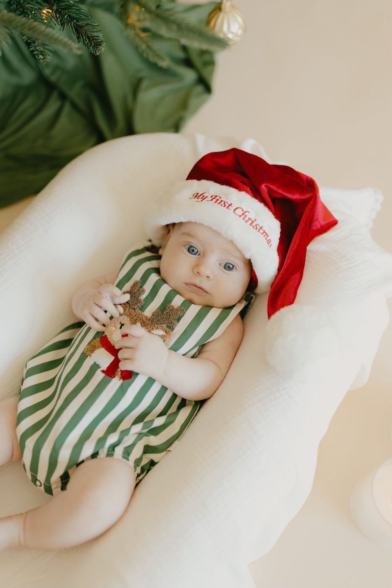 Rudolph Stripe Romper