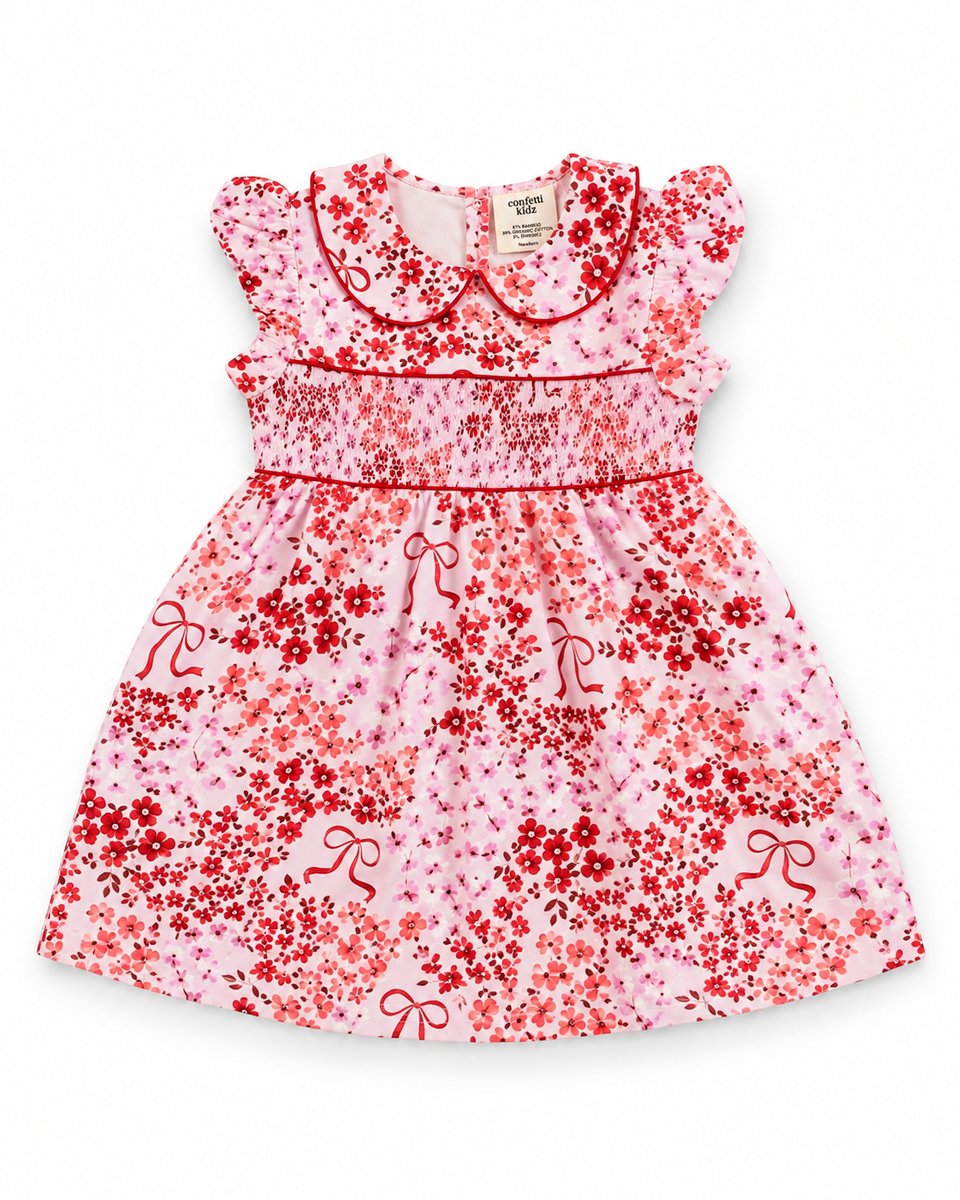 Sugarplum Shirred Dress
