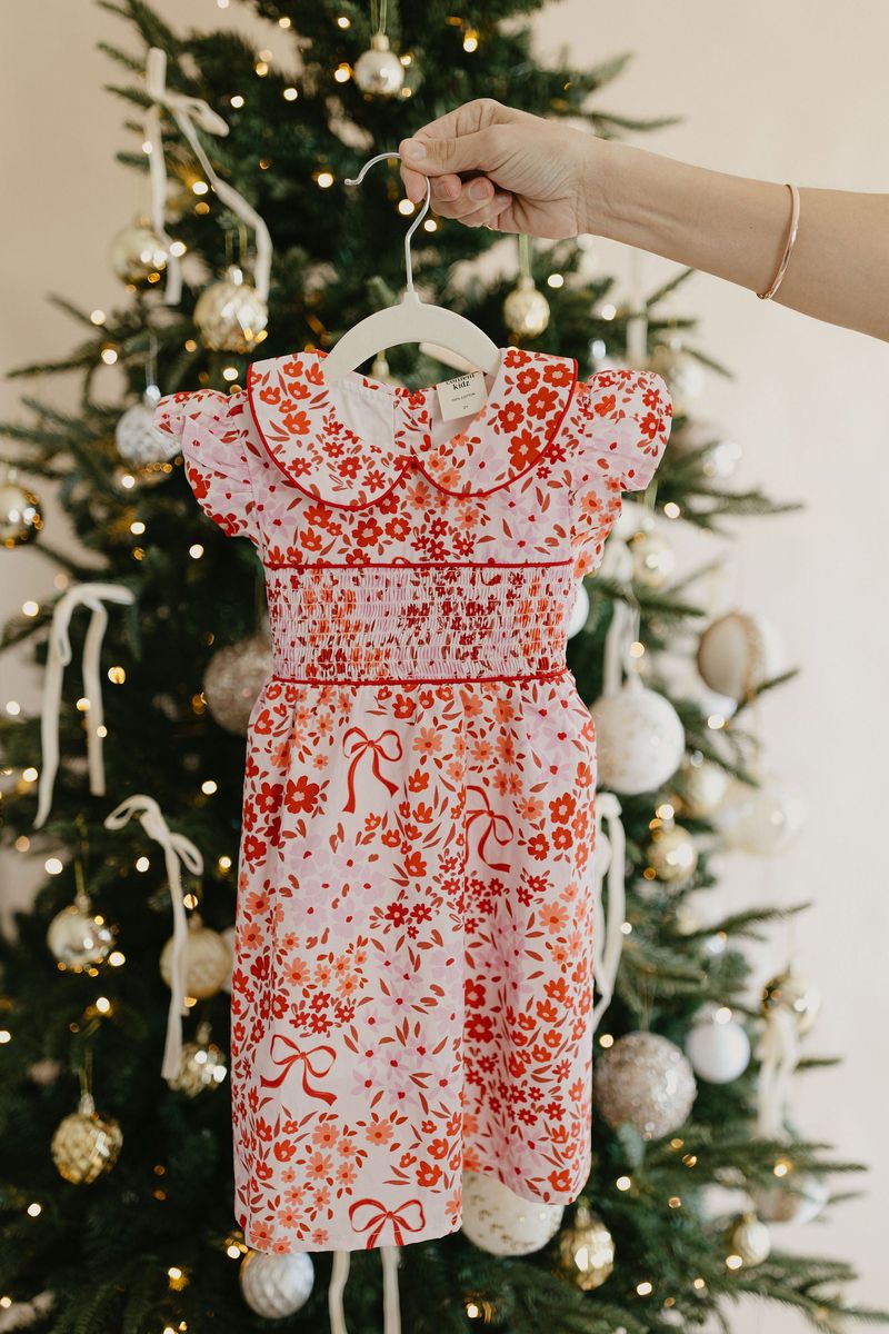 Sugarplum Shirred Dress