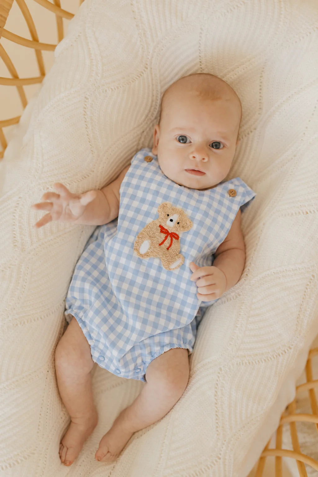 Teddy Gingham Romper