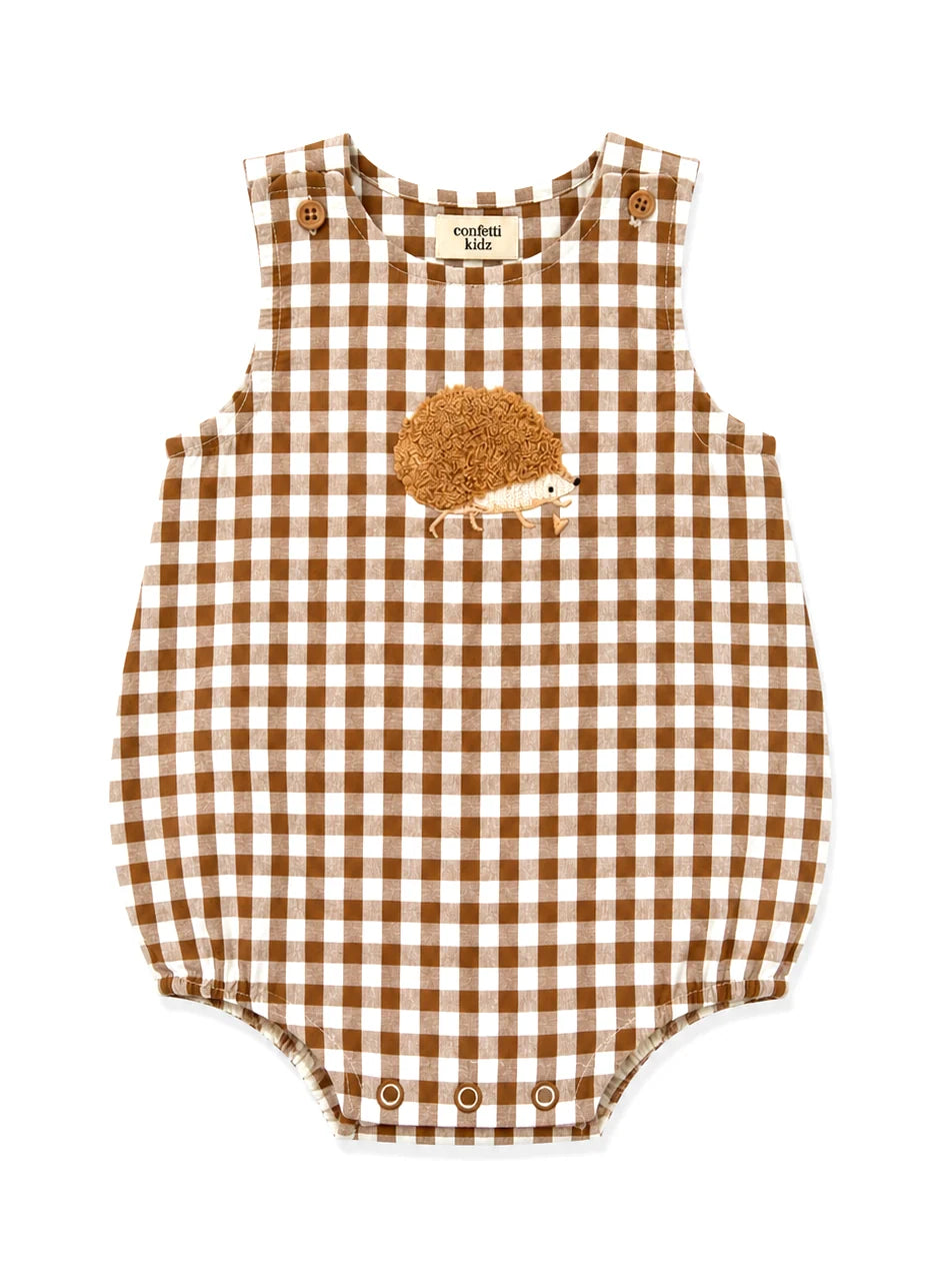 Woodland Gingham Romper