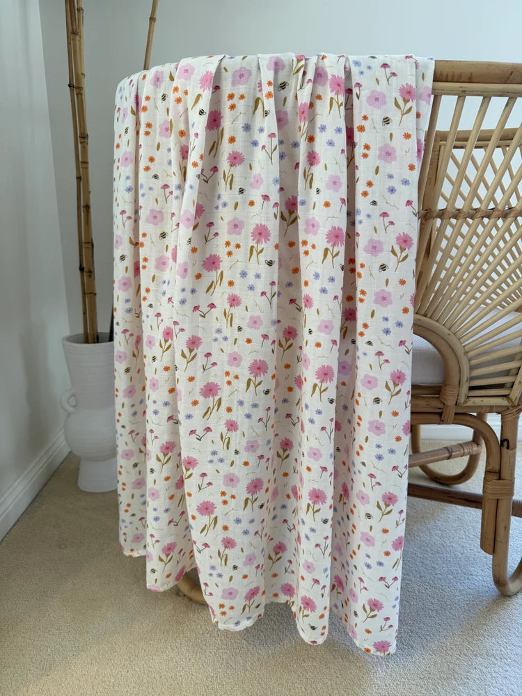 Spring Posy 🌼 Baby Muslin Swaddle