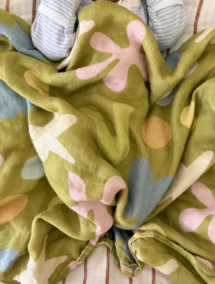 WHIMSY GROVE 🍃 Baby Muslin Swaddle