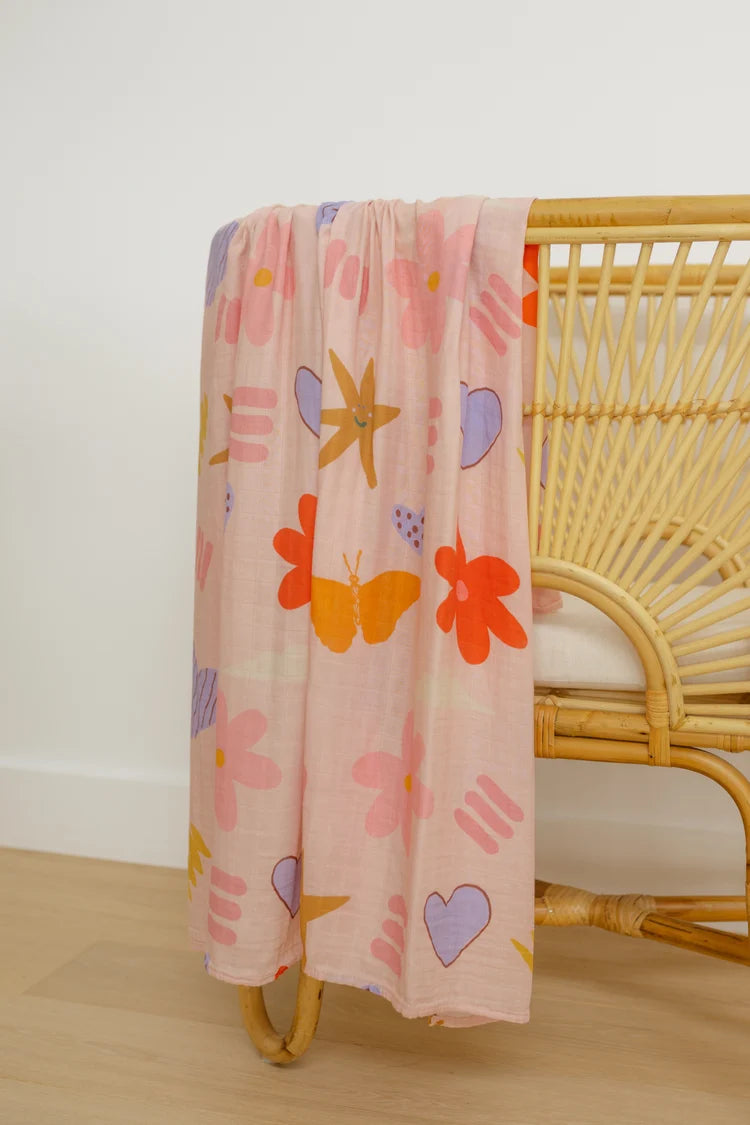 Pretty Pop 🌺 Baby Muslin Swaddle