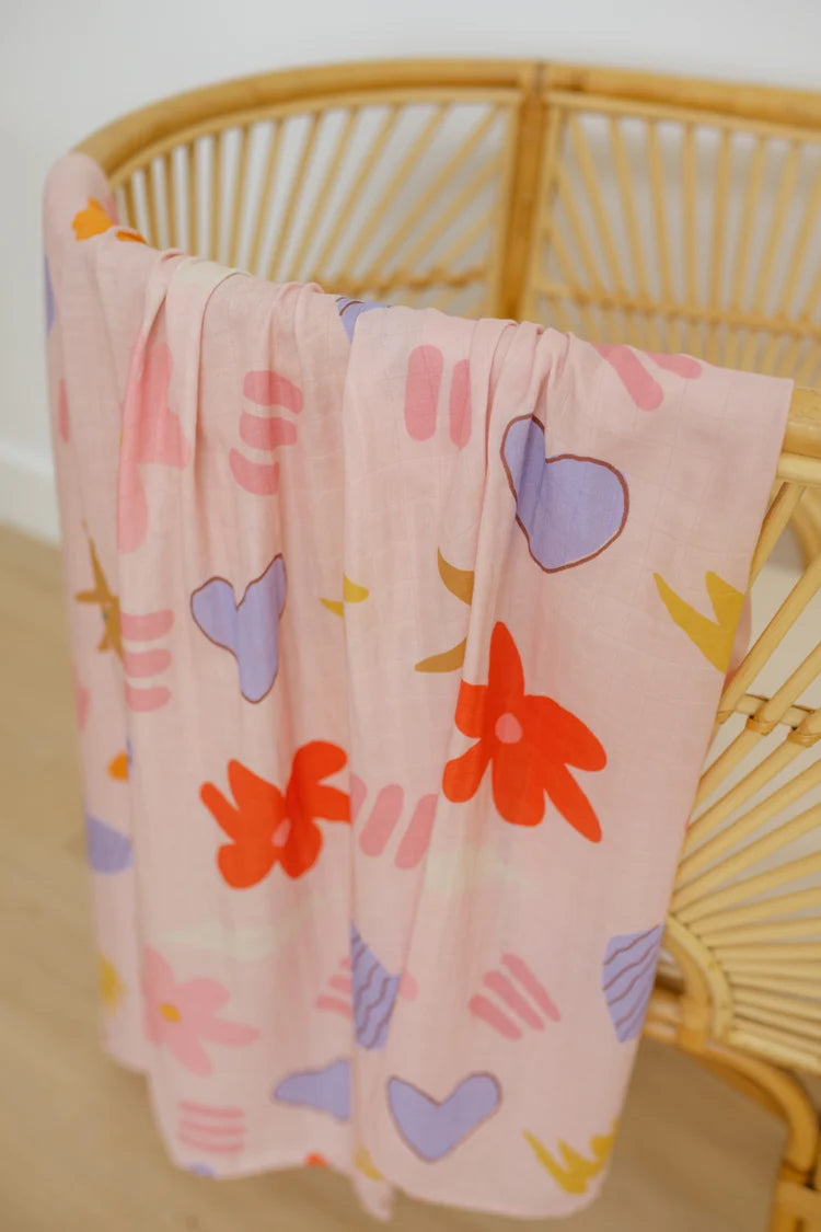 Pretty Pop 🌺 Baby Muslin Swaddle