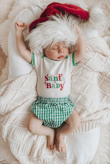 Sweet Child of Mine - Santa Baby embroidered organic bodysuit