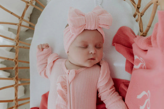 Oversized Top Knot | Candy Pink Pointelle