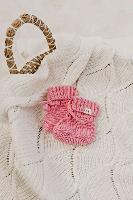 Knitted Booties | Rose