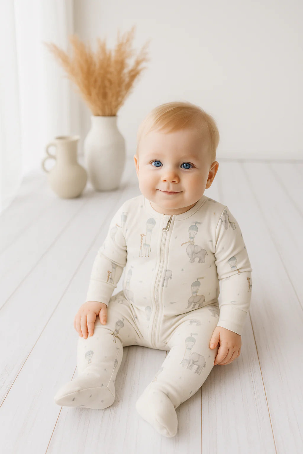 Bamboo Zipsuit Bonjour