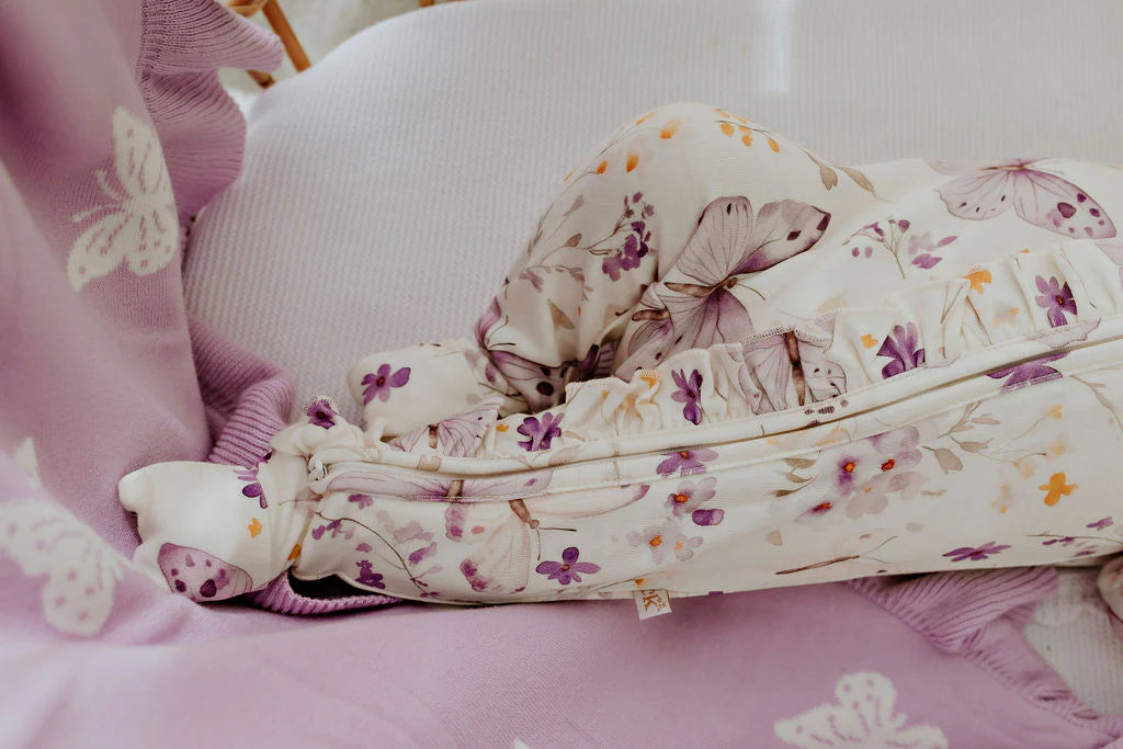 Lilac Butterflies - Bamboo Zipsuit