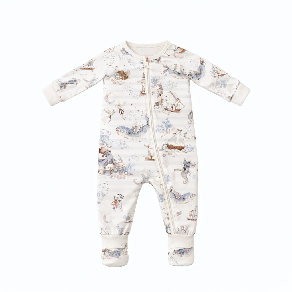 Magic Ocean - Bamboo Zipsuit