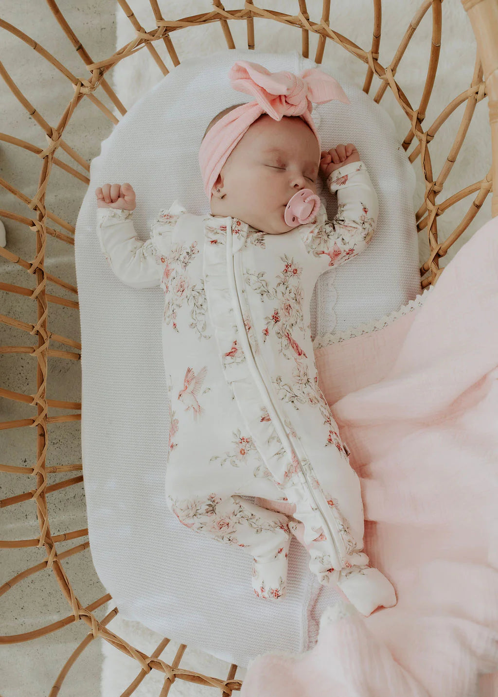 Oversized Top Knot | Candy Pink Pointelle