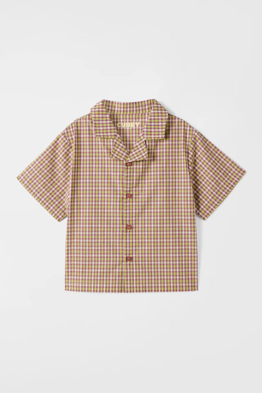Frankie Shirt Lime Check