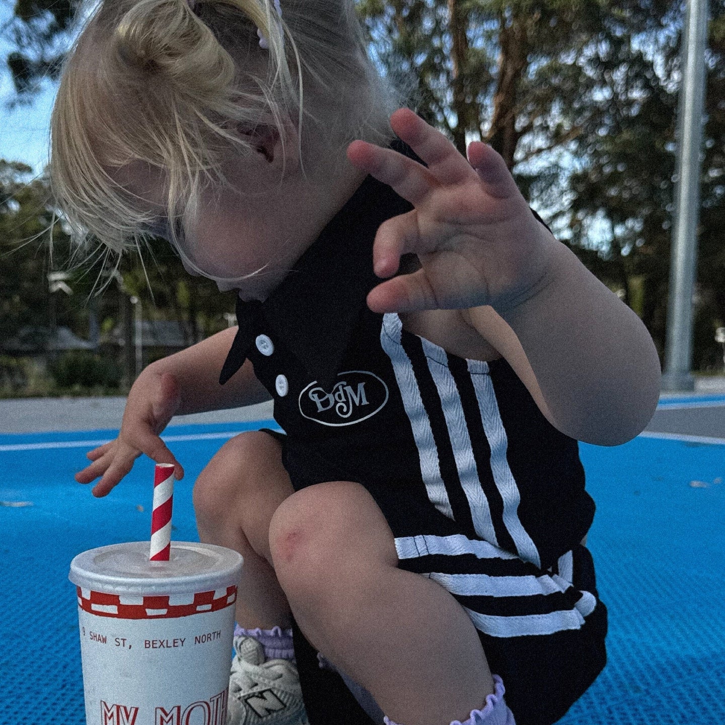 Dad Dressed Me Court Set - Black