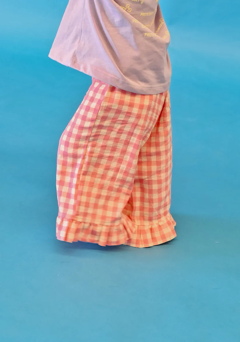 Pink & Yellow Gingham Pants