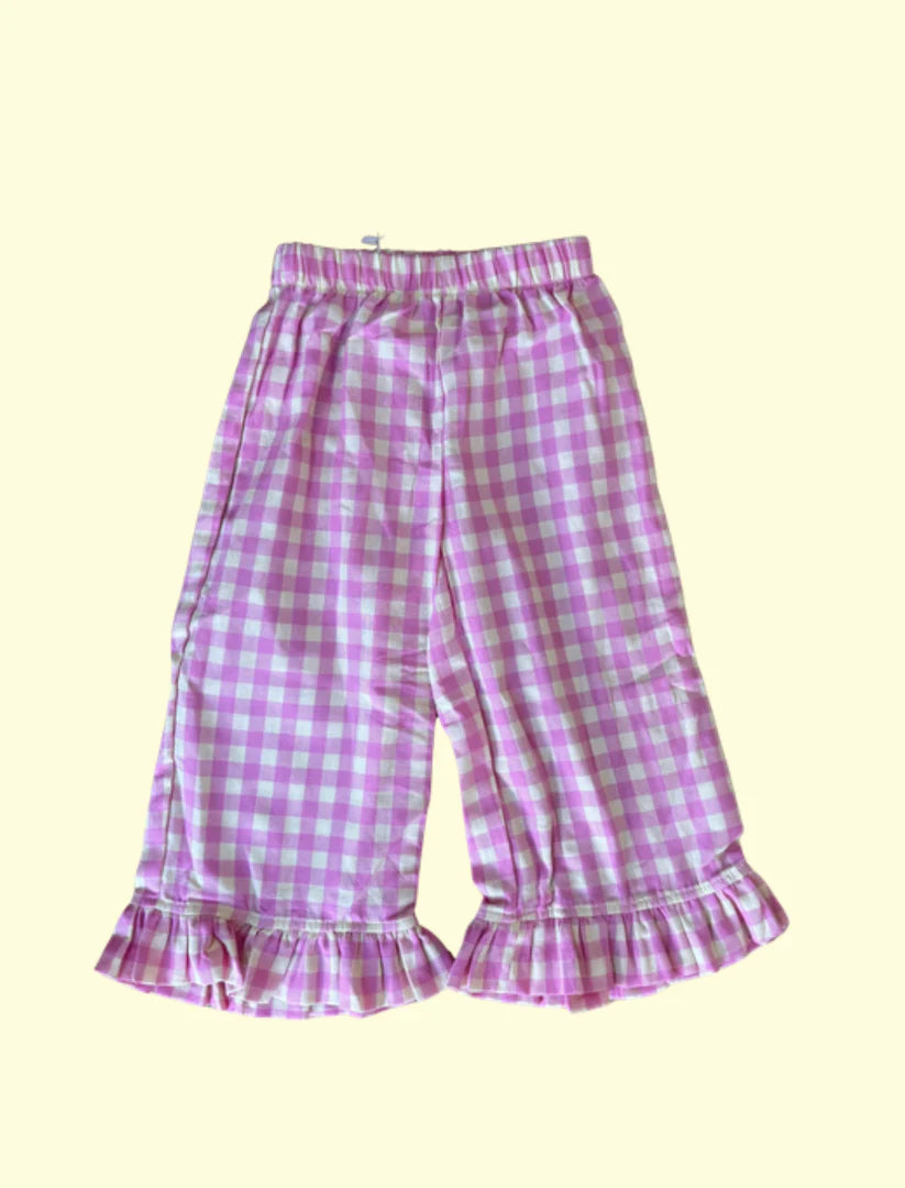 Pink & Yellow Gingham Pants