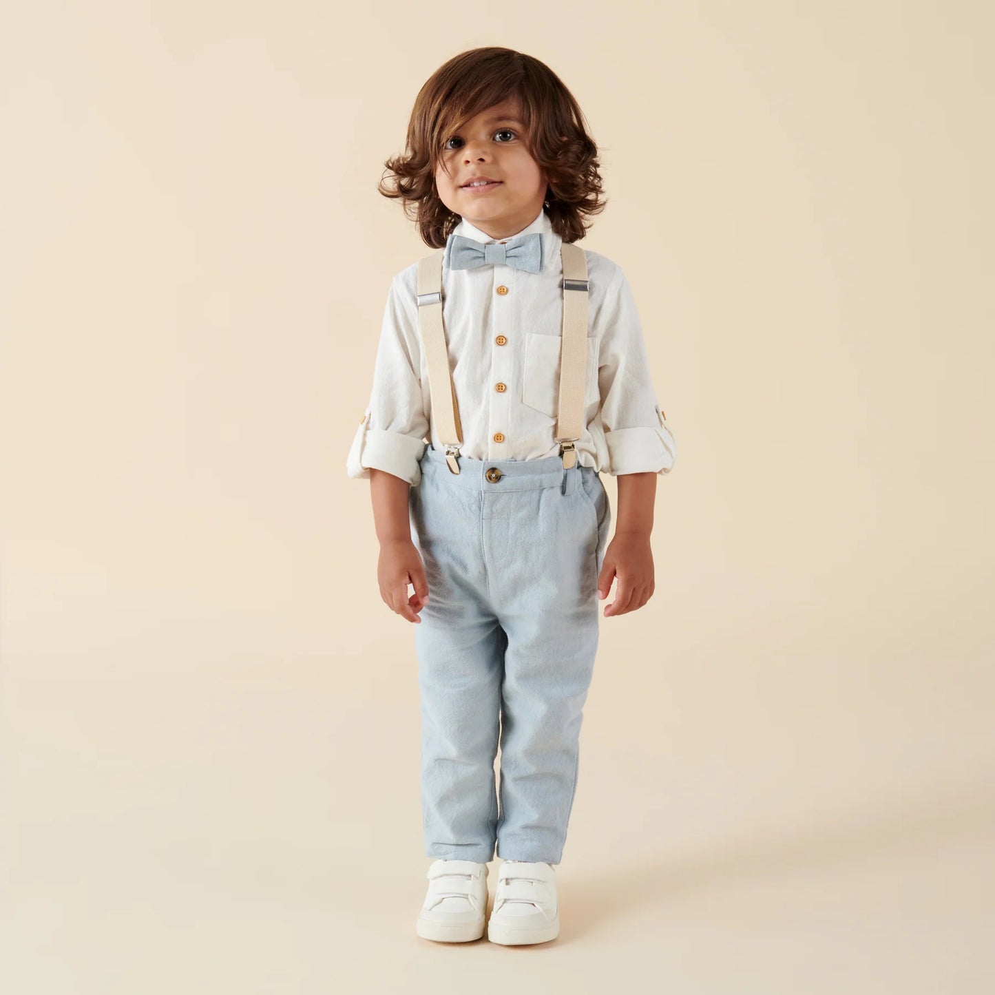 Designer Kidz - Oscar Linen Suit Pants - Ice Blue