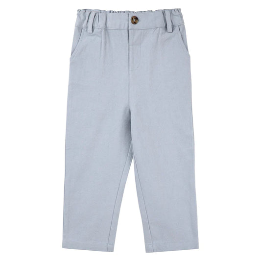 Designer Kidz - Oscar Linen Suit Pants - Ice Blue