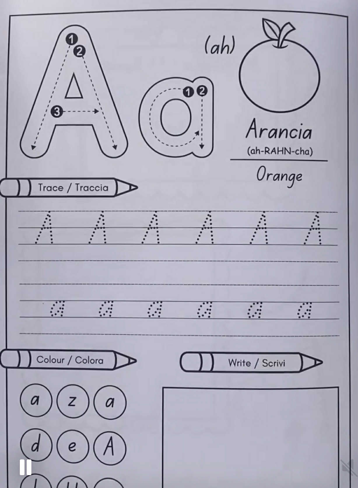 Ciao ABC: A Bilingual English–Italian Alphabet Book to Trace, Write, and Colour