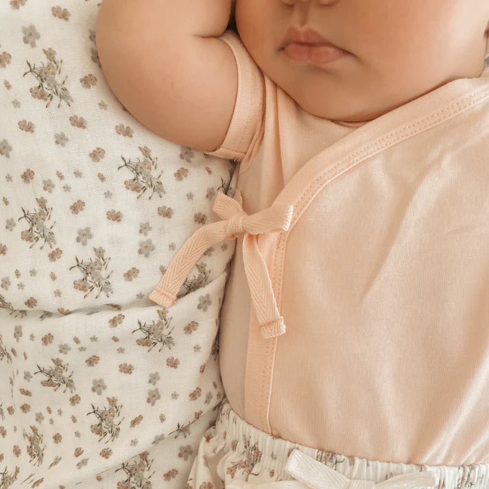 Bamboo/Organic Cotton Willow Bodysuit - Blush