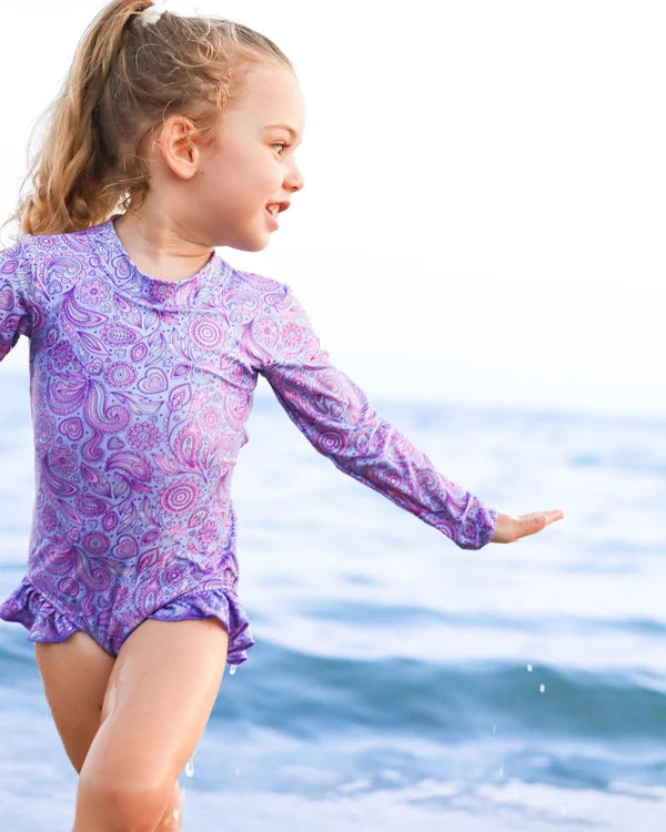 Ava Open Back Girls Swimwear