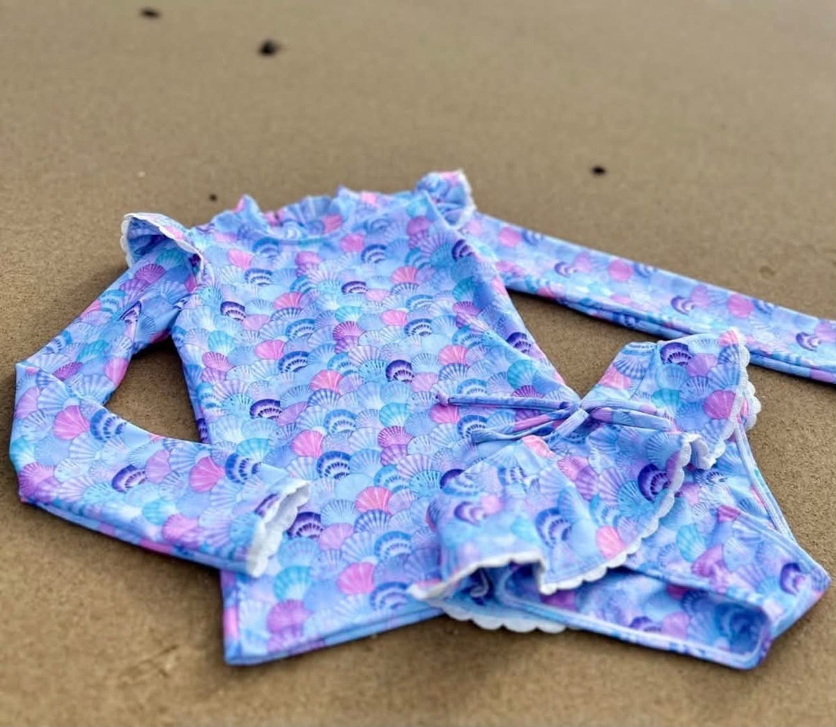 Mermaid Shell 2 pc rashie & bikini set